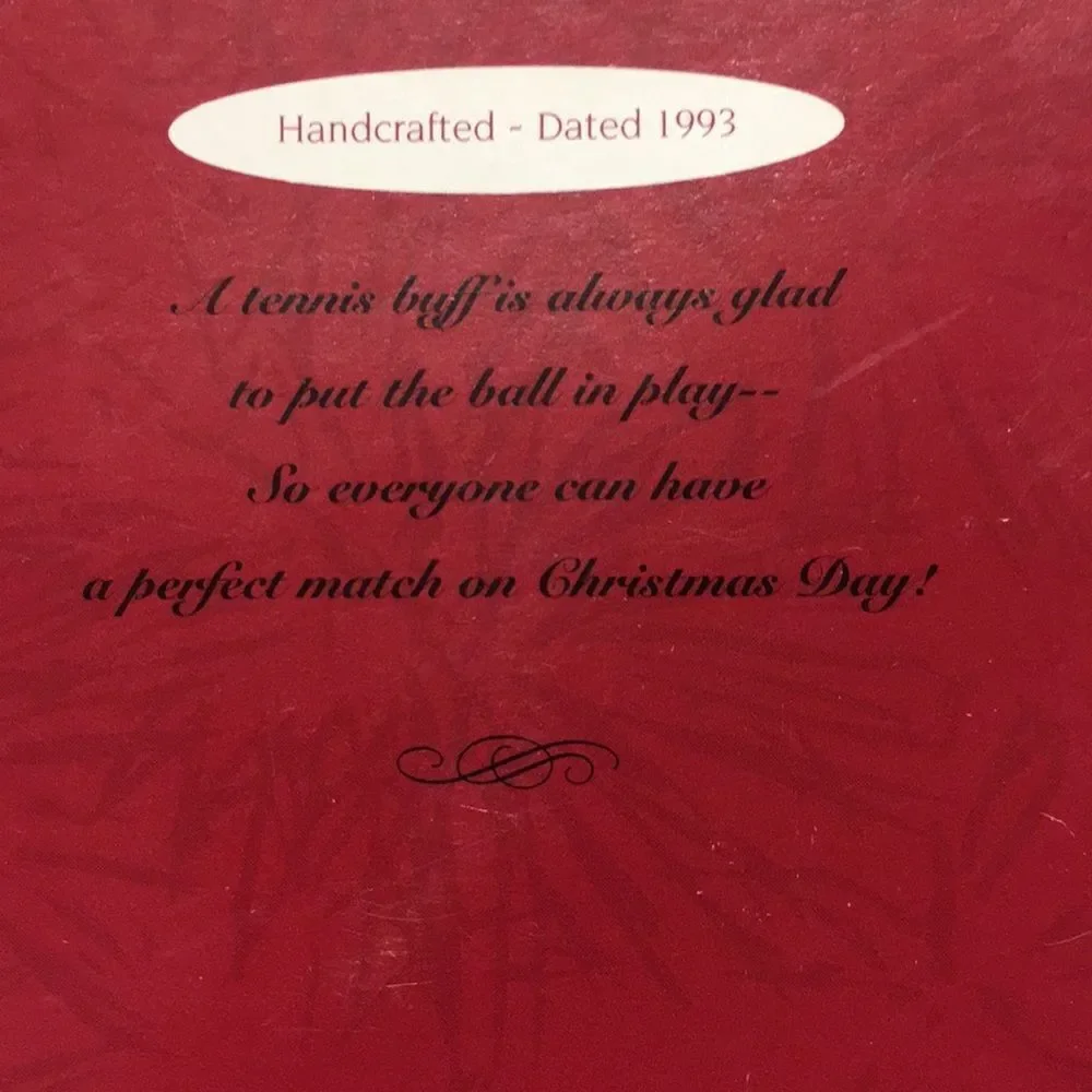 Bundle of 2 Hallmark‎ tennis ornaments